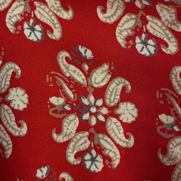 Sophia+Zeke Girls Red Floral Blouse, Youth Size L - Picture 7 of 7